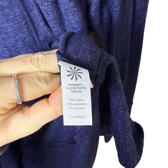 Athleta Luxe Pose Wrap Circle Cardigan in Heathered Blue size small - Picture 5 of 5